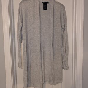 Grace Elements Light Gray Open-Front Women's Cardigan